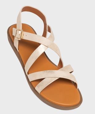 Sandales plates à brides scintillantes femme - Valentina Baldano vue5 - VALENTINA BALDA - GEMO