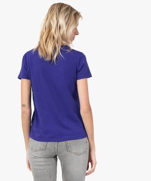 Tee-shirt femme avec motifs fleuris brodés vue3 - GEMO(FEMME PAP) - GEMO