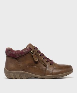Chaussures confort avec col en lainage femme vue5 - G'FLEX - GEMO