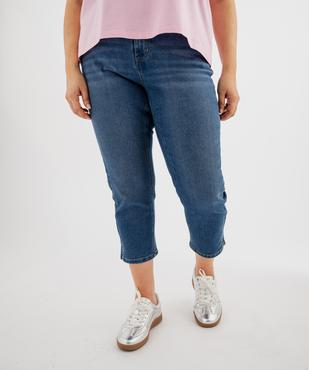Pantacourt en jean stretch coupe slim taille normale femme grande taille vue1 - GEMO (G TAILLE) - GEMO