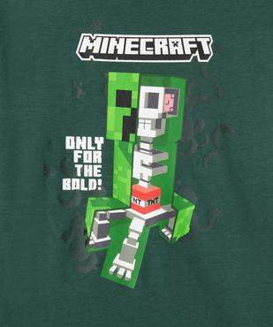 Tee-shirt manches longues avec motif sur l’avant garçon - Minecraft vue2 - MINECRAFT - GEMO