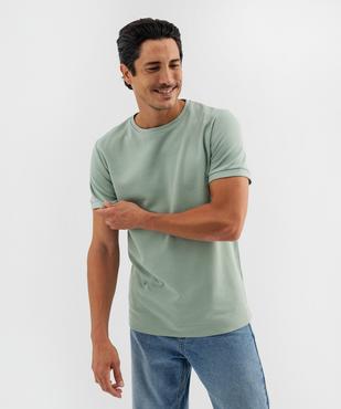 T-shirt uni col rond homme - NINES vue3 - NINES - GEMO