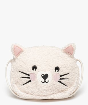 Sac à main fille en maille bouclette motif chat vue1 - GEMO (ENFANT) - GEMO