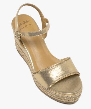 Sandales à talon compensé en corde brillantes femme vue6 - VALENTINA BALDA - GEMO