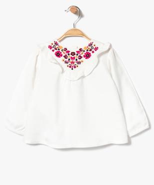 Blouse avec broderies fleuries sur le col vue1 - GEMO(BEBE DEBT) - GEMO