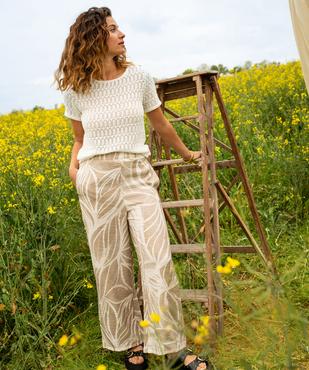 Pantacourt fluide coupe ample imprimé femme vue7 - GEMO(FEMME PAP) - GEMO