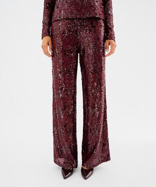 Pantalon Wide leg pailleté femme vue1 - GEMO(FEMME PAP) - GEMO