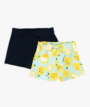 Short bébé fille en jersey de coton (lot de 2) vue1 - GEMO(BEBE DEBT) - GEMO