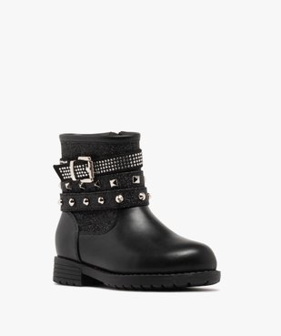 Boots fille à col clouté fantaisie strass et paillettes vue3 - LOVELY WINGS GEMO FOR GOOD - GEMO