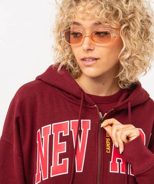 Sweat zippé à capuche coupe oversize femme - Camps United vue2 - CAMPS UNITED - GEMO