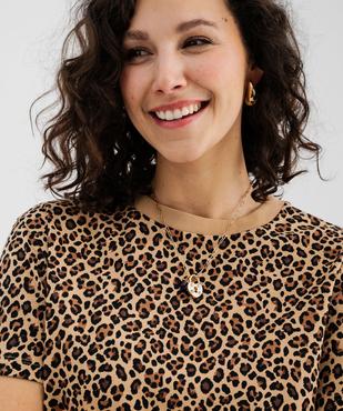 Tee-shirt manches courtes imprimé femme vue2 - GEMO 4G FEMME - GEMO