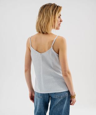 Débardeur à fines bretelles en seersucker femme vue3 - GEMO(FEMME PAP) - GEMO