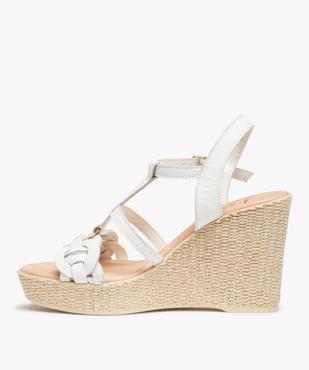 Sandales femme à talon dessus cuir style marin - Tanéo vue3 - TANEO - GEMO