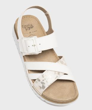 Sandales à brides avec touches pailletées femme - Emilia Rosa vue5 - EMILIA ROSA - GEMO