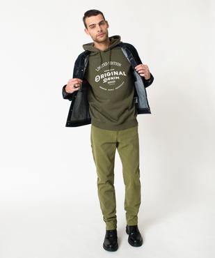Sweat à capuche en molleton imprimé homme vue2 - PREMIER PRIX BY GEMO - GEMO