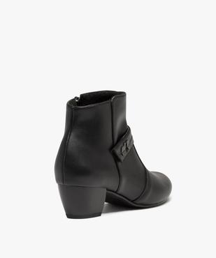 Boots femme confort unies à talon et bride décorative vue4 - GEMO (CONFORT) - GEMO