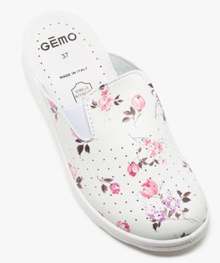 Sabot confort femme à talon compensé dessus imprimé vue5 - GEMO (CONFORT) - GEMO