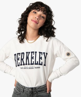 Tee-shirt femme à manches longues avec inscription – Camps United vue2 - CAMPS UNITED - GEMO