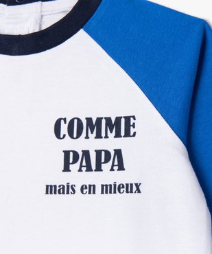 Tee-shirts à manches longues avec message bébé garçon (lot de 3) vue3 - GEMO(BEBE DEBT) - GEMO