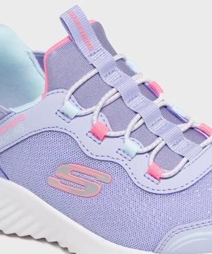 Baskets en toile pailletée enfilage facile fille - Skechers vue6 - SKECHERS - GEMO