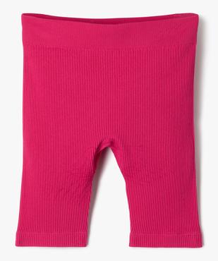Legging de sport court en maille côtelée sans coutures fille vue1 - GEMO (ENFANT) - GEMO