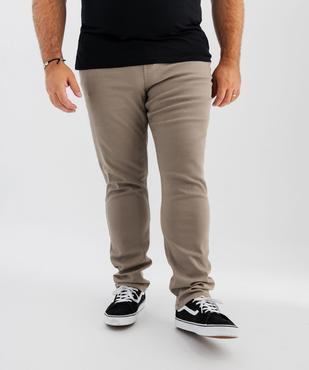 Pantalon en coton coupe Slim homme vue9 - GEMO 4G HOMME - GEMO