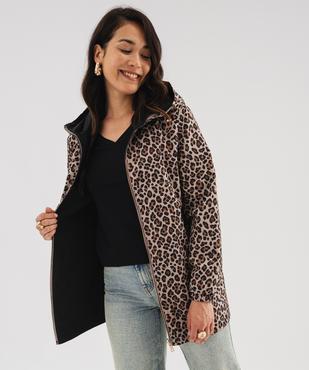 Imperméable réversible et déperlant à capuche femme vue1 - GEMO 4G FEMME - GEMO