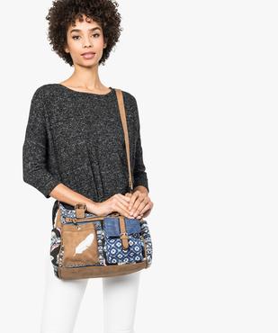 Sac à main femme multipoche imprimé vue4 - GEMO (ACCESS) - GEMO