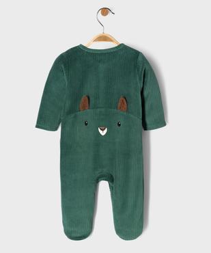 Pyjama dors-bien en velours côtes plates bébé vue3 - GEMO 4G BEBE - GEMO