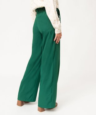 Pantalon large avec boucles à la ceinture femme vue3 - GEMO(FEMME PAP) - GEMO