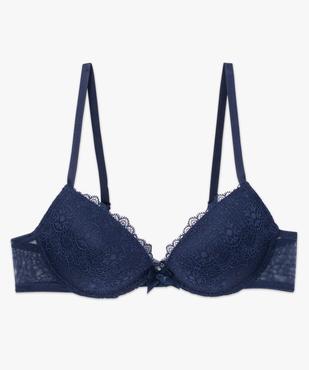 Soutien-gorge à bonnets coqués en dentelle vue4 - GEMO(HOMWR FEM) - GEMO