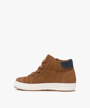 Baskets garçon mid-cut dessus en cuir suédé à zip et lacets vue4 - BUGGY GEMO FOR GOOD - GEMO