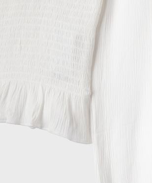 Blouse manches longues en viscose avec bas volanté fille vue3 - GEMO 4G FILLE - GEMO