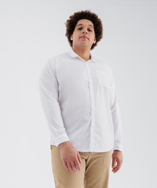 Chemise manches longues regular fit unie facile à repasser homme vue10 - GEMO (HOMME) - GEMO