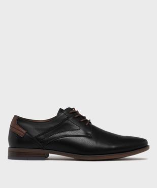 Derbies bicolores à détails texturés homme vue2 - MARIO BALDANO - GEMO