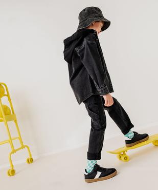 Chemise en jean à manches longues et capuche garçon vue2 - GEMO (ENFANT) - GEMO