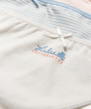 Culottes en coton stretch fille (lot de 3) - LuluCastagnette vue2 - LULU CASTAGNETTE GEMO FOR GOOD - GEMO