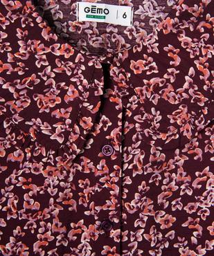 Chemise à motifs fleuris et col Claudine fille vue2 - GEMO 4G FILLE - GEMO
