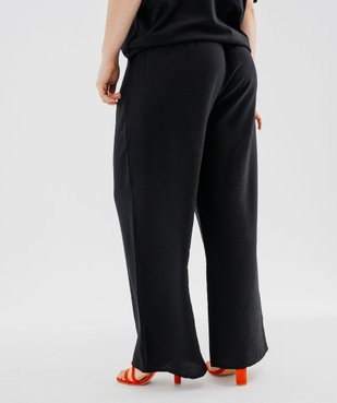 Pantalon large et fluide en matière froissée et soyeuse femme grande taille vue3 - GEMO 4G GT - GEMO