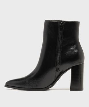 Boots à talon haut et bout pointu unies femme vue3 - FOLLOW ME - GEMO