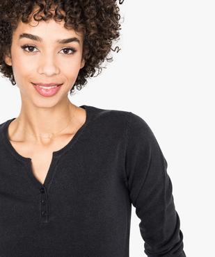 Pull femme en maille fine avec col fantaisie vue2 - GEMO (MAILLE) - GEMO