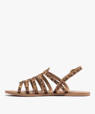Sandales multibrides en cuir femme vue3 - TANEO GEMO FOR GOOD - GEMO