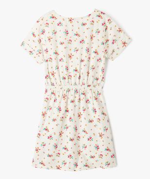 Robe manches courtes à motifs fleuris fille vue3 - GEMO (ENFANT) - GEMO