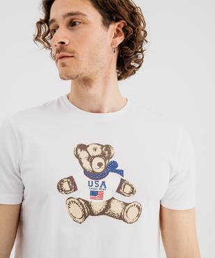 Tee-shirt à manches courtes en jersey de coton imprimé homme - LuluCastagnette et Alizée vue2 - LULU CASTAGNETTE G4G D - GEMO