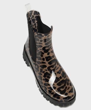 Boots de pluie imprimé léopard style Chelsea femme - Follow Me vue5 - FOLLOW ME - GEMO