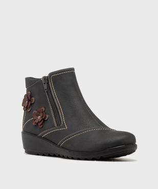 Boots confort à talon compensé avec motifs fleurs femme vue2 - G'FLEX - GEMO