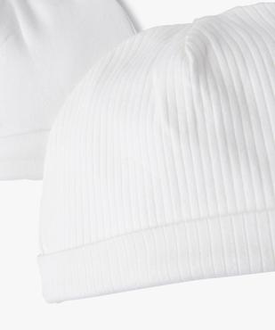 Bonnet naissance en jersey à revers (lot de 2)  vue2 - GEMO(BB COUCHE) - GEMO