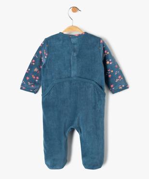 Pyjama bébé pont-dos en velours à motif lapins - Petit Béguin vue4 - PETIT BEGUIN - GEMO