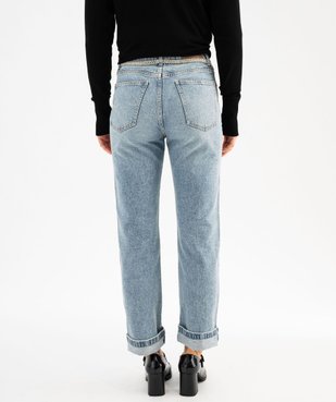 Jean cropped straight taille normale en denim stretch femme vue4 - GEMO 4G FEMME - GEMO