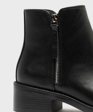 Boots zippées à petit talon en matière lisse femme vue6 - VALENTINA BALDANO GEMO FORGOOD - GEMO